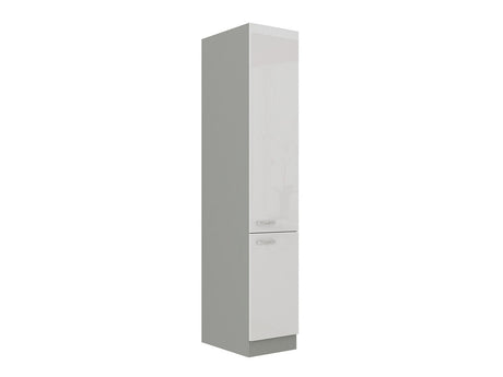 Moduláris szekrény ajtókkal Multiline 40 DK-210 2F (Szürke + Fényes fehér)