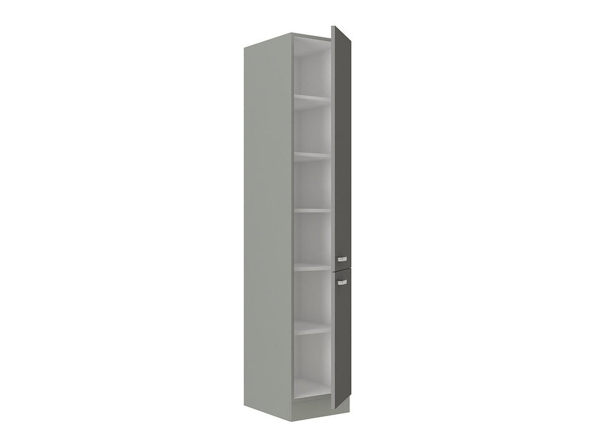 Moduláris szekrény ajtókkal Multiline 40 DK-210 2F (Szürke + Fényes fehér)