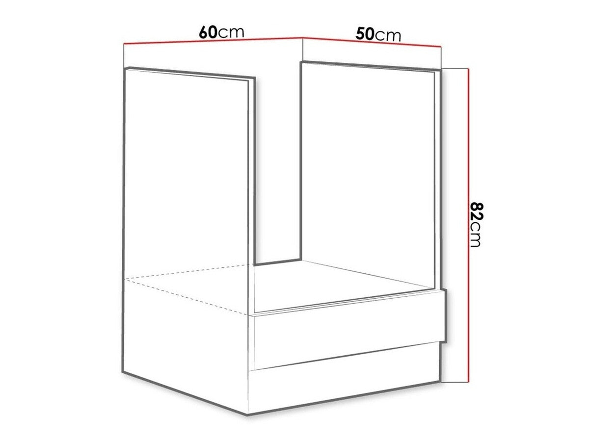 Moduláris szekrény beépített készülékekhez Multiline 60 DG BB (Szürke + Fényes krém)