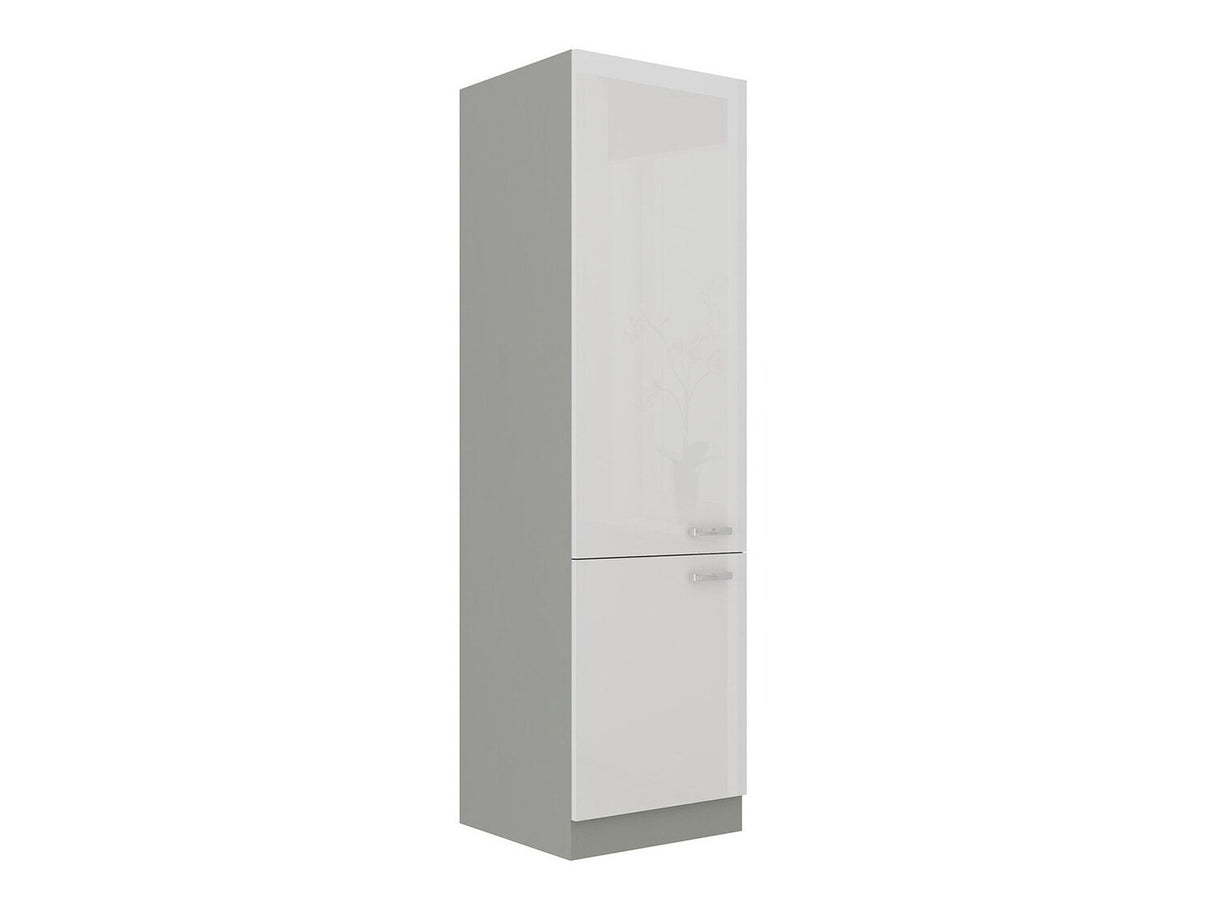 Moduláris szekrény ajtókkal Multiline 60 DK-210 2F (Szürke + Fényes fehér)