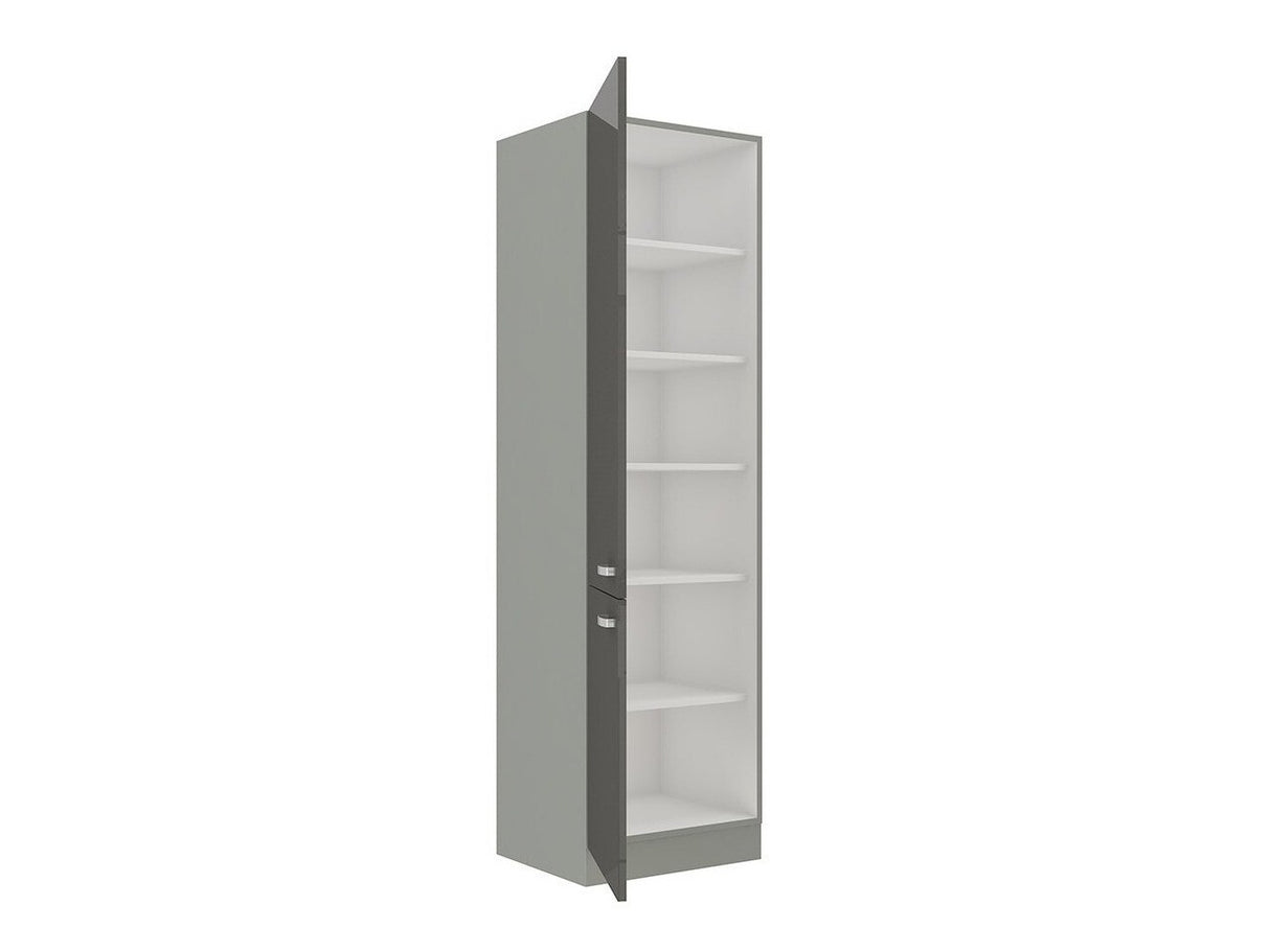 Moduláris szekrény ajtókkal Multiline 60 DK-210 2F (Szürke + Fényes fehér)