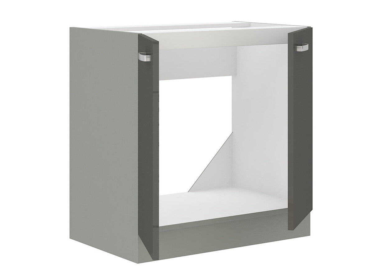 Moduláris mosogató szekrény ajtókkal Multiline 80 ZL 2F BB (Szürke + Fényes szürke)