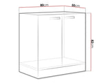 Moduláris mosogató szekrény ajtókkal Multiline 80 ZL 2F BB (Szürke + Fényes szürke)