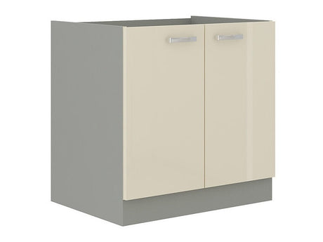 Moduláris mosogató szekrény ajtókkal Multiline 80 ZL 2F BB (Szürke + Fényes krém)
