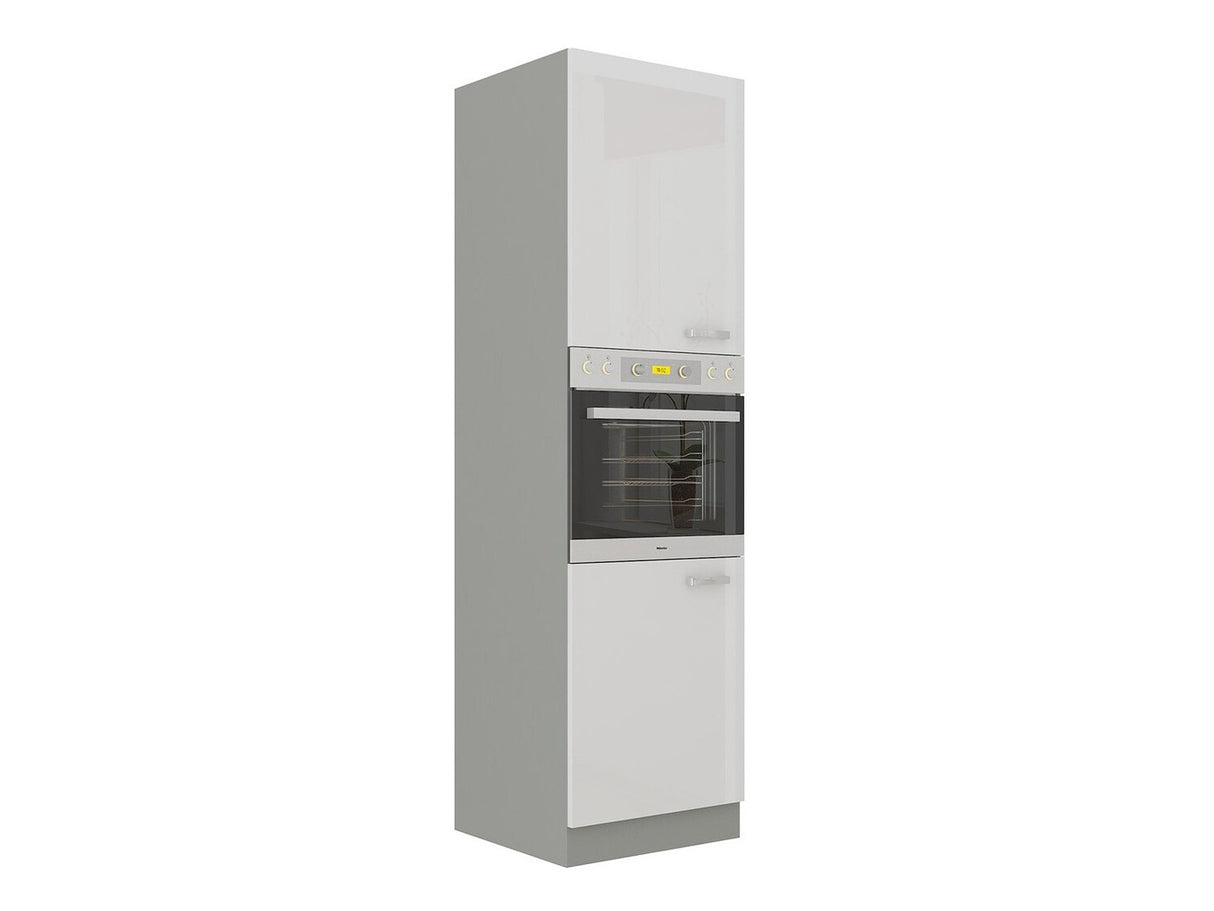 Moduláris szekrény beépített készülékekhez Multiline 60 DP-210 2F (Szürke + Fényes fehér)