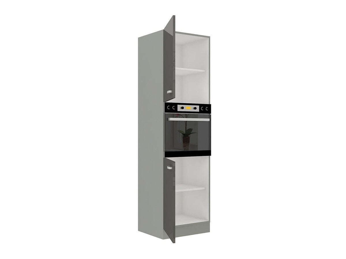 Moduláris szekrény beépített készülékekhez Multiline 60 DP-210 2F (Szürke + Fényes krém)