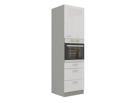 Moduláris szekrény beépített készülékekhez Multiline 60 DPS-210 3S 1F (Szürke + Fényes fehér)