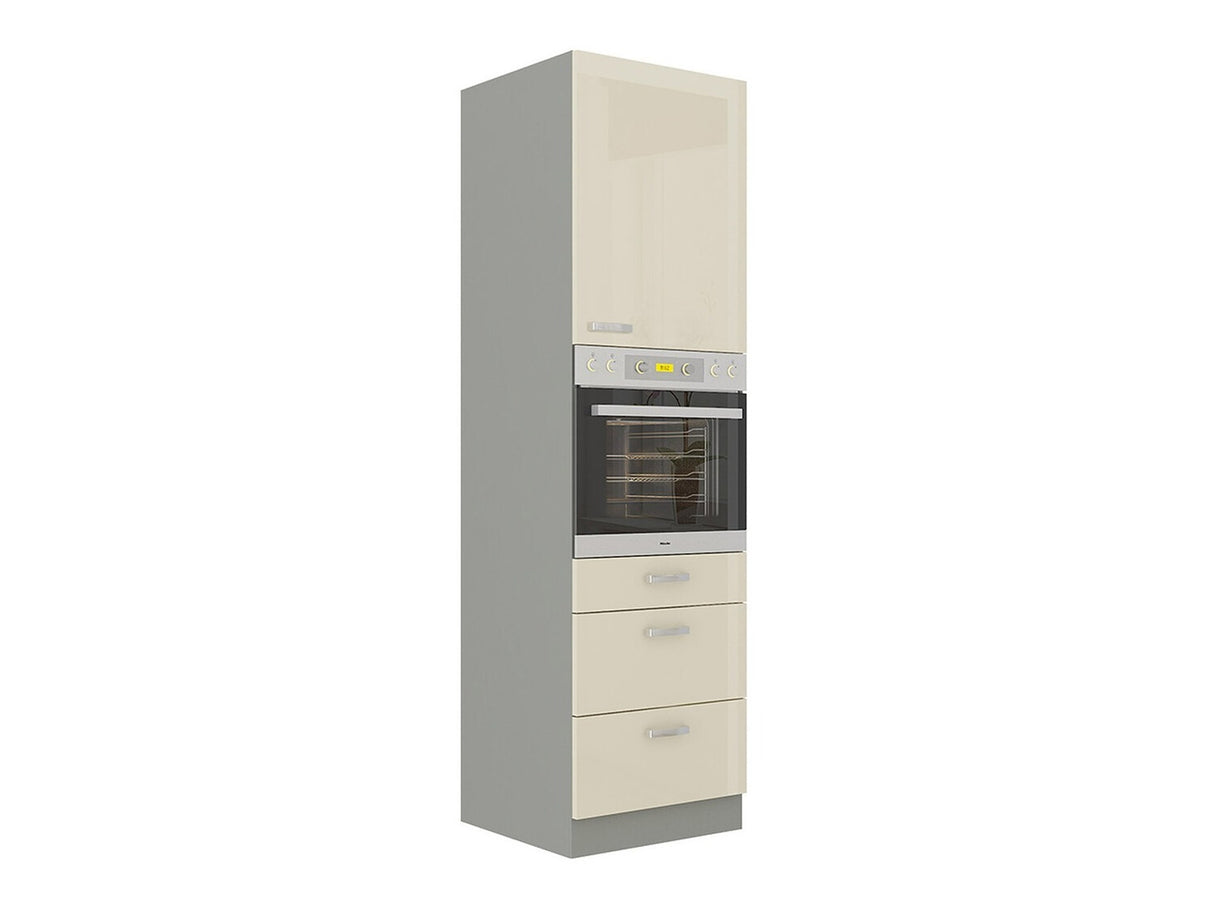 Moduláris szekrény beépített készülékekhez Multiline 60 DPS-210 3S 1F (Szürke + Fényes krém)