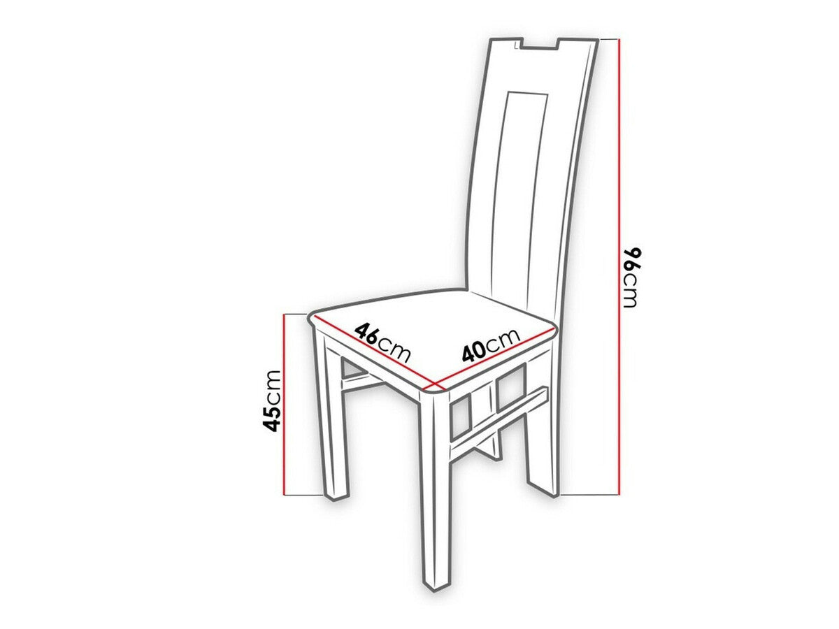 Szék K41 (JK41), Kárpit: Soft 029, Fa színe: Fehér