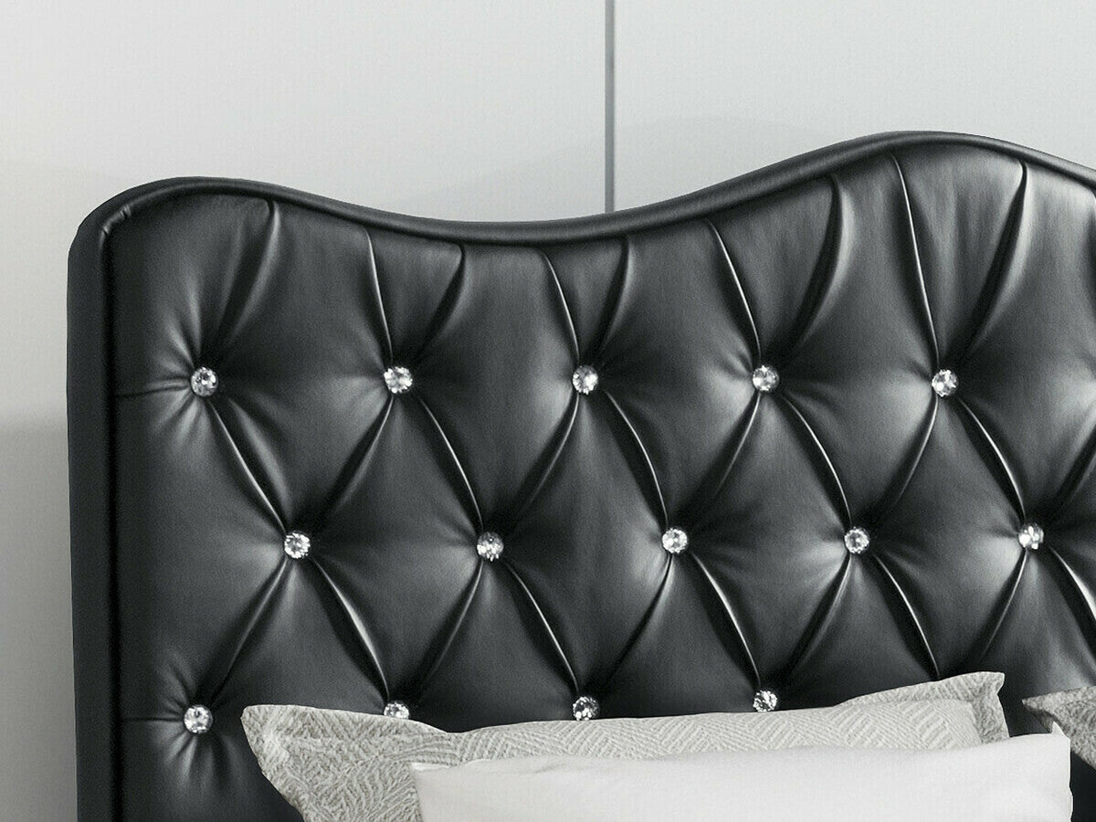 Kontinentális ágy SUŁTAN, Szín: Öko bőr Soft 010A, Alvó felület mérete: 120 x 200 cm