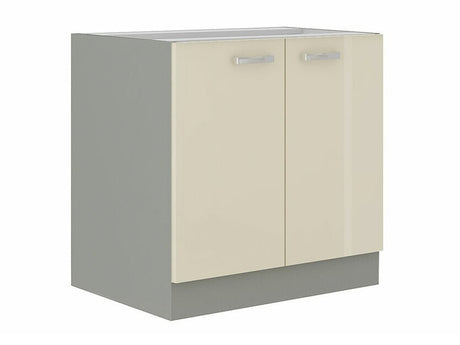 Moduláris szekrény ajtókkal Multiline 80 D 2F BB (Szürke + Fényes krém)