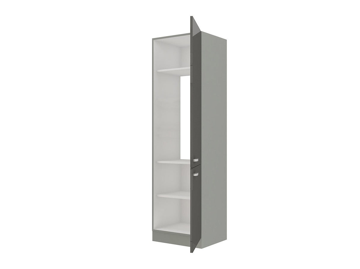 Moduláris szekrény ajtókkal Multiline 60 LO-210 2F, (Szürke + Fényes szürke)