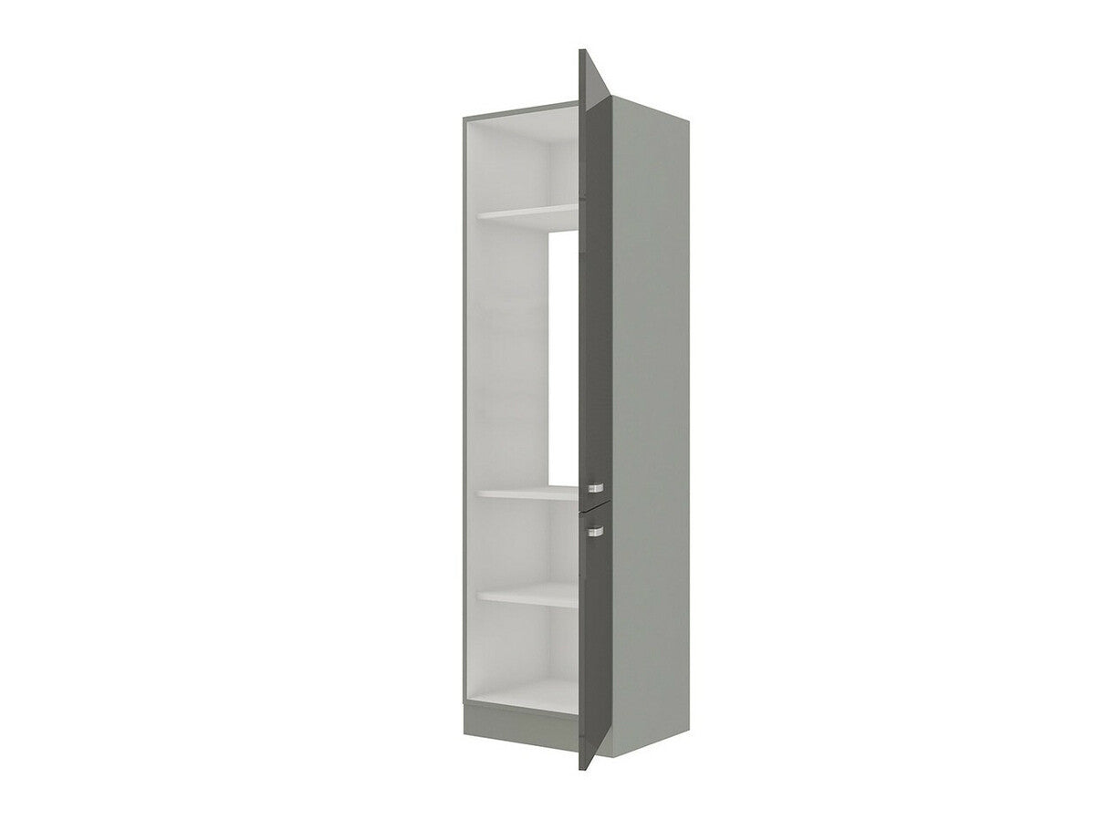 Moduláris szekrény ajtókkal Multiline 60 LO-210 2F (Szürke + Fényes fehér)