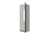 Moduláris szekrény ajtókkal Multiline 60 LO-210 2F (Szürke + Fényes fehér)