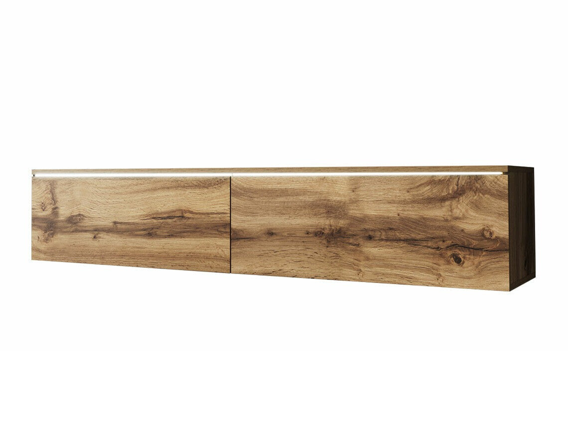TV-állvány Lowboard D140 (Dlone 140), Led világítás: Igen, Szín: Wotan tölgy