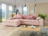 Sarokkanapé Bangkok (Kanton) Toptextil, Szín: Otusso 07 + Sorriso 10 + Velvetto 02, Változatok: Balos