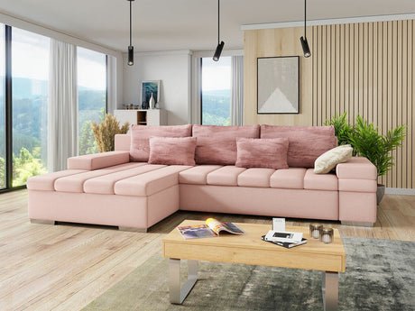 Sarokkanapé Bangkok (Kanton) Toptextil, Szín: Otusso 07 + Sorriso 10 + Velvetto 02, Változatok: Balos