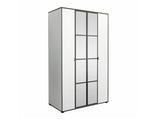 Gardróbszekrény Oslo I (Birelto I), Szín: Fehér + Fekete, Szekrény szélessége: 1200 mm