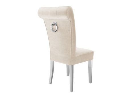 Szék S65 (ST65), Színes dekorációk: Ezüst, Lábak színe: Fehér, Szín: Magic Velvet 2250