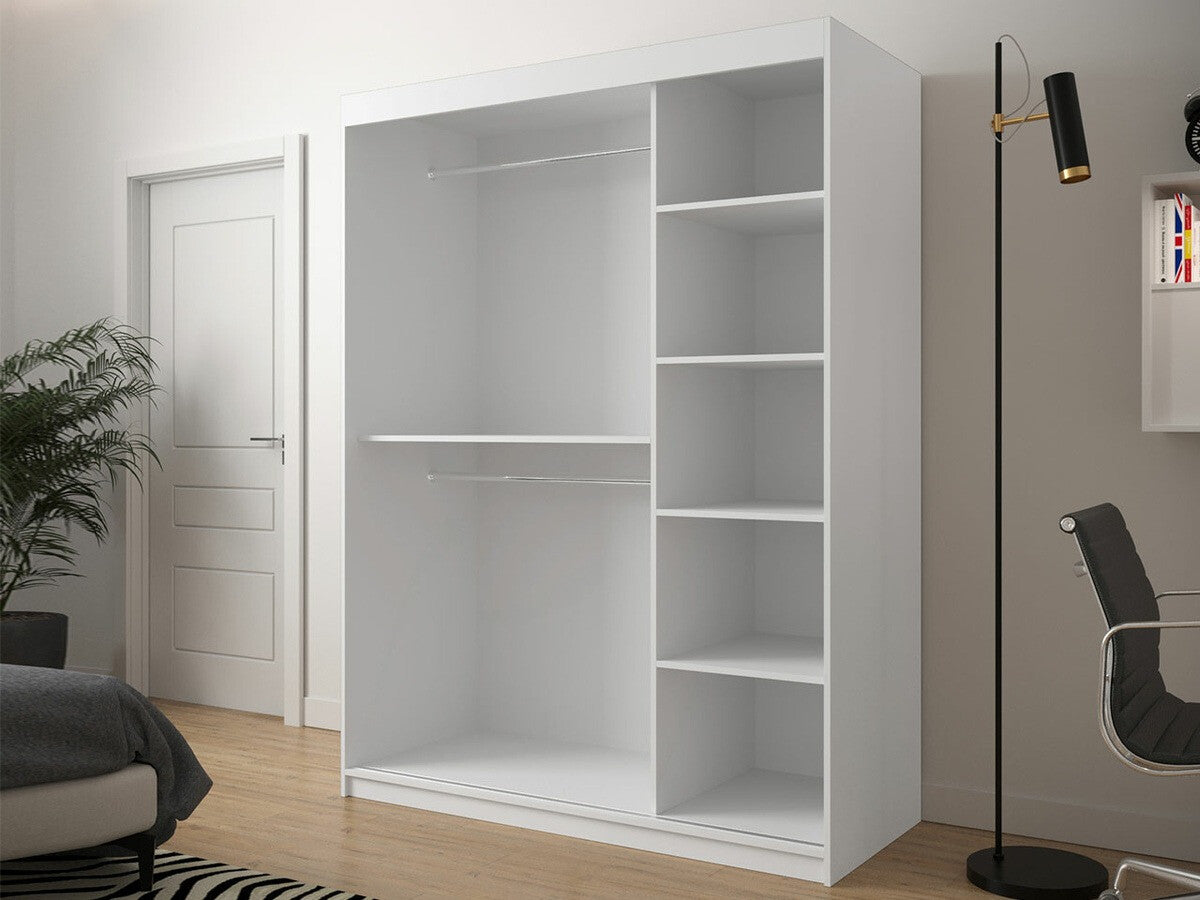Gardróbszekrény 150 Jodełka 1 (Ratintu), Szín: Fekete + Artisan tölgy, Fiókok: Nem