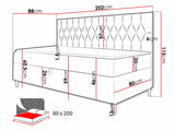 Kontinentális ágy JUNIOR FILIP 2, Szín: Öko bőr Soft 017 + Fresh 1, Alvó felület mérete: 80 x 200 cm