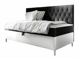 Kontinentális ágy JUNIOR FILIP 2, Szín: Öko bőr Soft 017 + Fresh 17, Alvó felület mérete: 90 x 200 cm