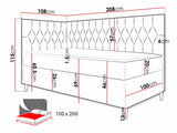 Kontinentális ágy JUNIOR FILIP 3 (JUnior Gerdise 3), Szín: Öko bőr Soft 017 + Fresh 1, Ágyneműtartó: Bal oldalon, Alvó felület mérete: 100 x 200 cm