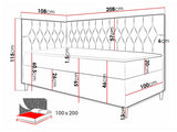 Kontinentális ágy JUNIOR FILIP 3 (JUnior Gerdise 3), Szín: Öko bőr Soft 017 + Fresh 4, Ágyneműtartó: Bal oldalon, Alvó felület mérete: 100 x 200 cm