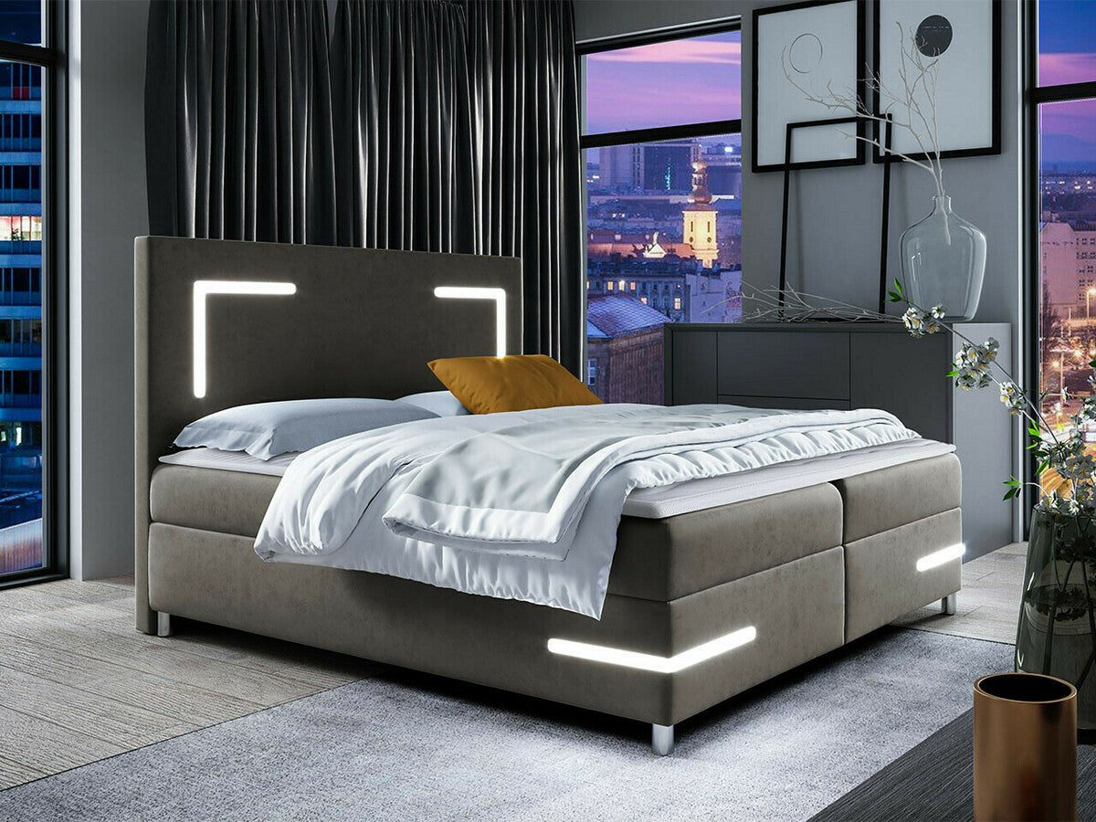 Kontinentális ágy Delos Led (Fronasa LED), Szín: Fresh 14, Alvó felület mérete: 200 x 200 cm