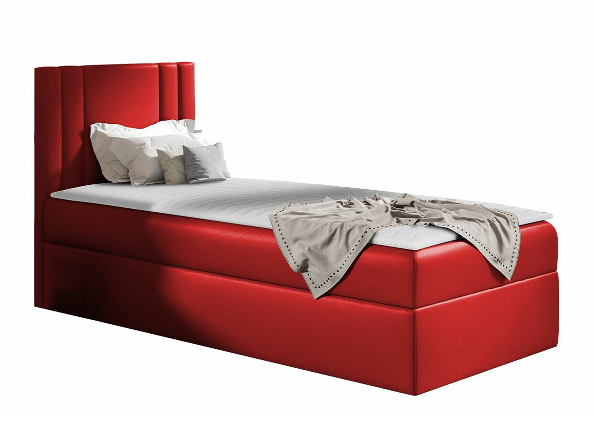 Kontinentális ágy CARMEN MINI (Neresko Mini), Szín: Öko bőr Soft 010, Ágyneműtartó: Bal oldalon, Alvó felület mérete: 90 x 200 cm