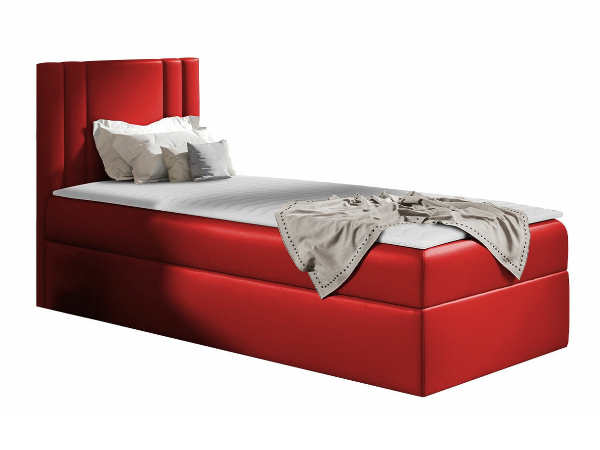Kontinentális ágy CARMEN MINI (Neresko Mini), Szín: Öko bőr Soft 010, Ágyneműtartó: Jobbra side, Alvó felület mérete: 80 x 200 cm