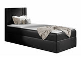 Kontinentális ágy CARMEN MINI (Neresko Mini), Szín: Öko bőr Soft 011, Ágyneműtartó: Jobbra, Alvó felület mérete: 90 x 200 cm