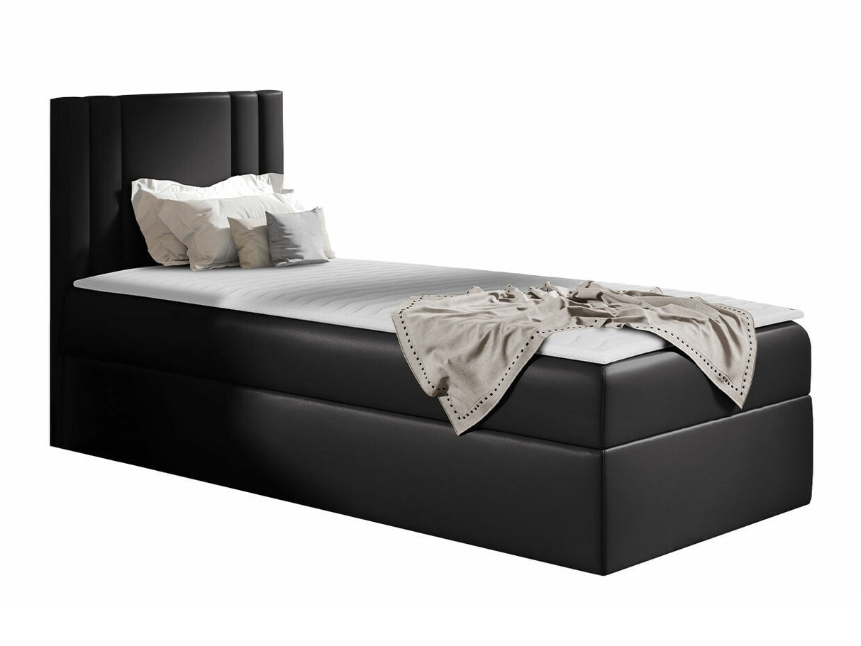Kontinentális ágy CARMEN MINI (Neresko Mini), Szín: Öko bőr Soft 011, Ágyneműtartó: Jobbra, Alvó felület mérete: 100 x 200 cm