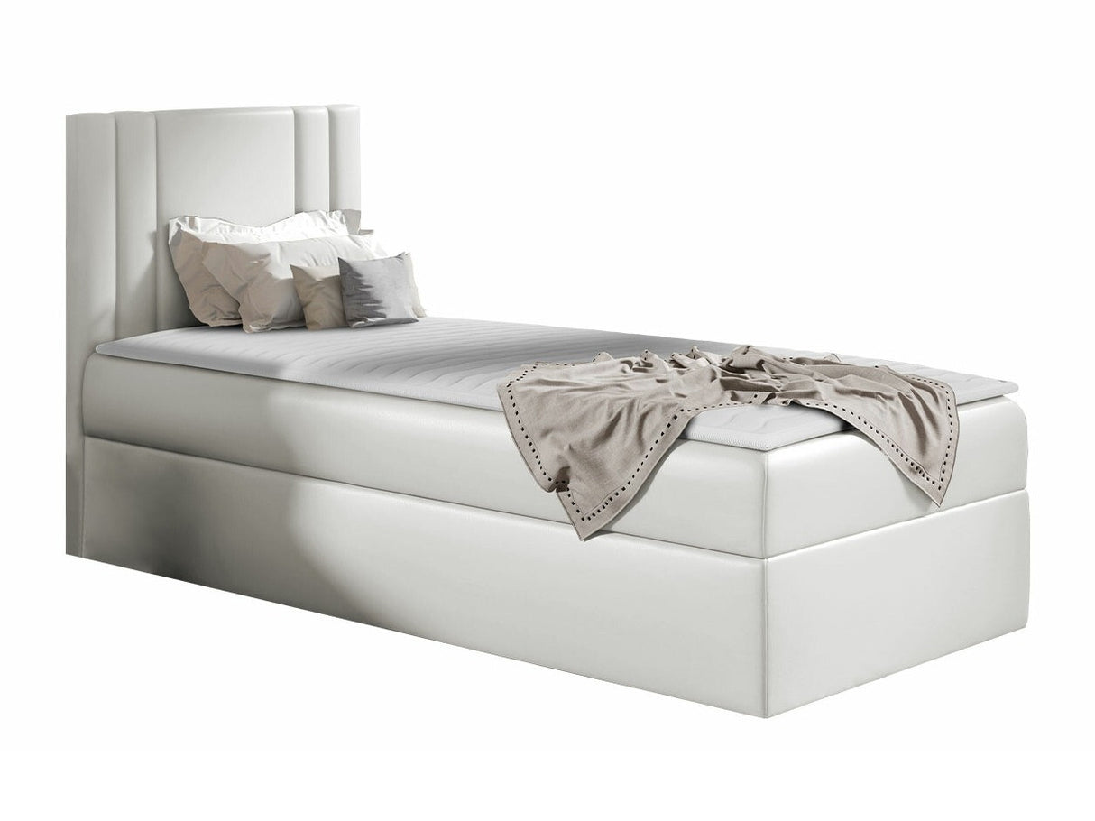 Kontinentális ágy CARMEN MINI (Neresko Mini), Szín: Öko bőr Soft 017, Ágyneműtartó: Bal oldalon, Alvó felület mérete: 100 x 200 cm