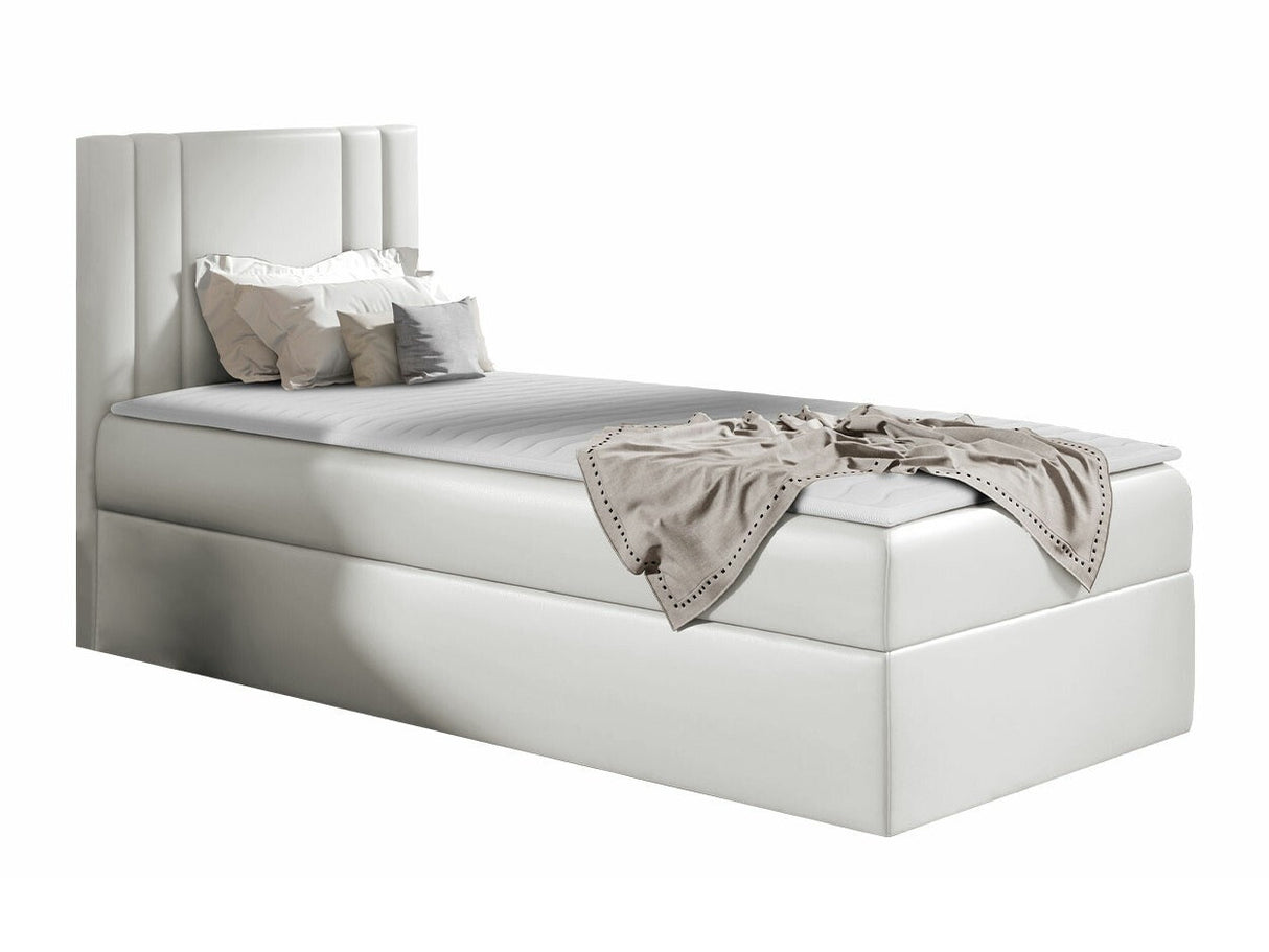 Kontinentális ágy CARMEN MINI (Neresko Mini), Szín: Öko bőr Soft 017, Ágyneműtartó: Jobbra, Alvó felület mérete: 80 x 200 cm