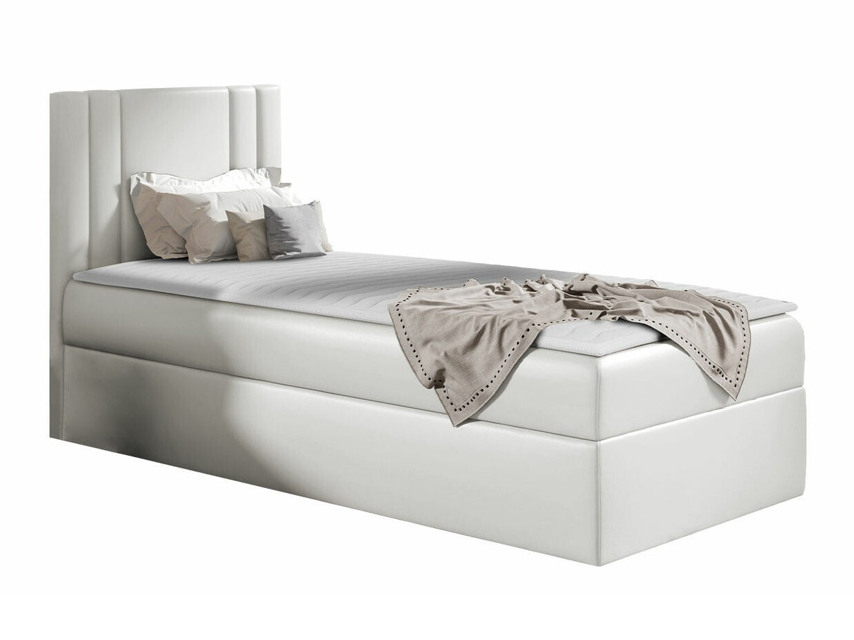 Kontinentális ágy CARMEN MINI (Neresko Mini), Szín: Öko bőr Soft 017, Ágyneműtartó: Jobbra, Alvó felület mérete: 90 x 200 cm