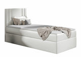 Kontinentális ágy CARMEN MINI (Neresko Mini), Szín: Öko bőr Soft 017, Ágyneműtartó: Jobbra, Alvó felület mérete: 90 x 200 cm