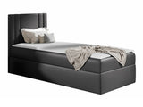 Kontinentális ágy CARMEN MINI (Neresko Mini), Szín: Öko bőr Soft 020, Ágyneműtartó: Jobbra, Alvó felület mérete: 90 x 200 cm