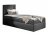 Kontinentális ágy CARMEN MINI (Neresko Mini), Szín: Öko bőr Soft 020, Ágyneműtartó: Jobbra, Alvó felület mérete: 90 x 200 cm