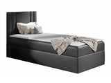 Kontinentális ágy CARMEN MINI (Neresko Mini), Szín: Öko bőr Soft 020, Ágyneműtartó: Jobbra, Alvó felület mérete: 100 x 200 cm
