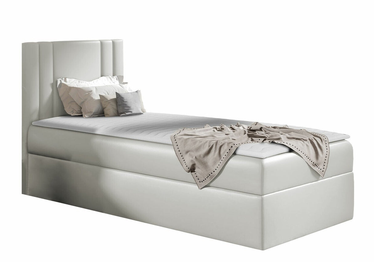Kontinentális ágy CARMEN MINI (Neresko Mini), Szín: Öko bőr Soft 031, Ágyneműtartó: Bal oldalon, Alvó felület mérete: 90 x 200 cm
