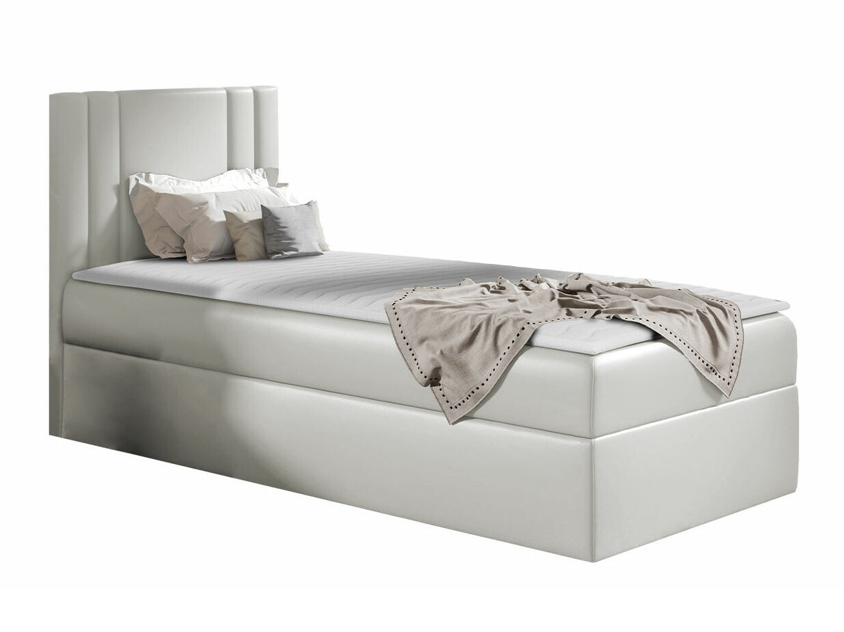Kontinentális ágy CARMEN MINI (Neresko Mini), Szín: Öko bőr Soft 031, Ágyneműtartó: Bal oldalon, Alvó felület mérete: 100 x 200 cm