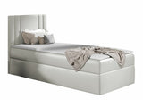 Kontinentális ágy CARMEN MINI (Neresko Mini), Szín: Öko bőr Soft 031, Ágyneműtartó: Jobbra, Alvó felület mérete: 80 x 200 cm