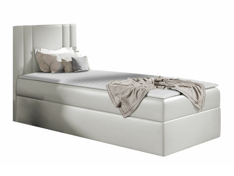 Kontinentális ágy CARMEN MINI (Neresko Mini), Szín: Öko bőr Soft 031, Ágyneműtartó: Jobbra, Alvó felület mérete: 80 x 200 cm