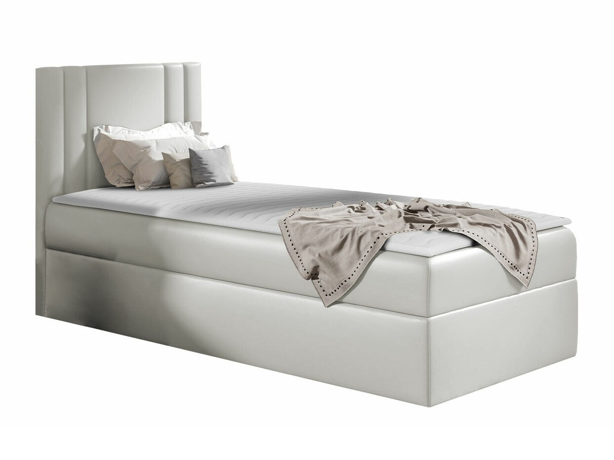 Kontinentális ágy CARMEN MINI (Neresko Mini), Szín: Öko bőr Soft 031, Ágyneműtartó: Jobbra, Alvó felület mérete: 100 x 200 cm