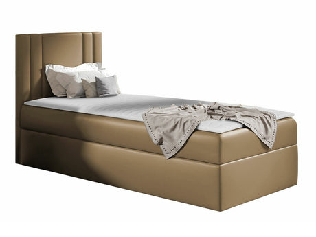 Kontinentális ágy CARMEN MINI (Neresko Mini), Szín: Öko bőr Soft 034, Ágyneműtartó: Jobbra, Alvó felület mérete: 80 x 200 cm