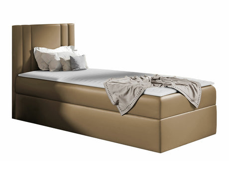 Kontinentális ágy CARMEN MINI (Neresko Mini), Szín: Öko bőr Soft 034, Ágyneműtartó: Jobbra, Alvó felület mérete: 100 x 200 cm