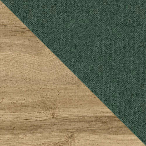 Kontinentális ágy WOOD 3 (Madaris 3), Szín: Wotan tölgy + Faro 7, Alvó felület mérete: 160 x 200 cm