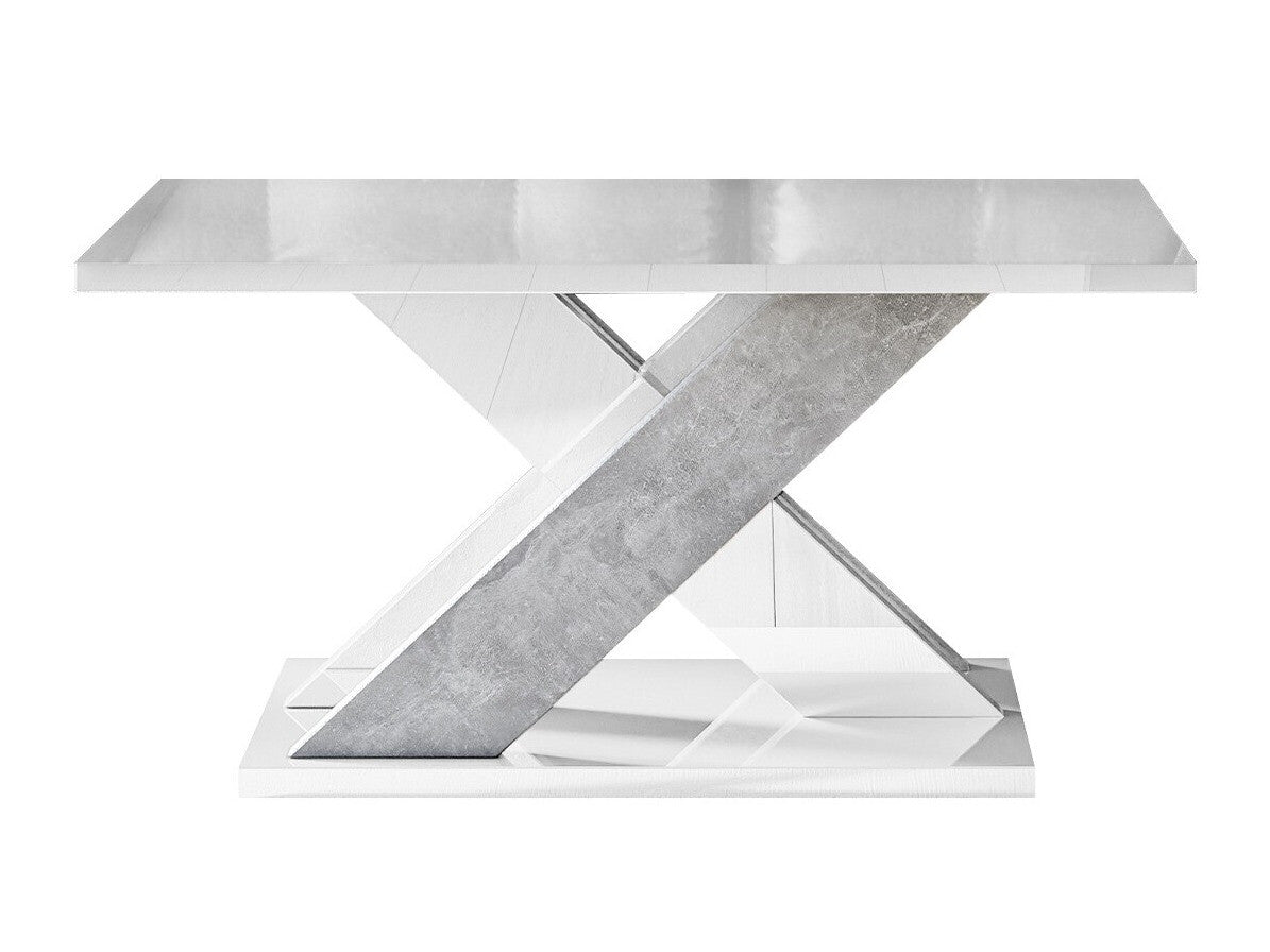 Dohányzóasztal Xao (Dulcato), Szín: Fényes fehér + Beton