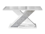 Dohányzóasztal Xao (Dulcato), Szín: Fényes fehér + Beton